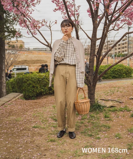 #-06 Windowpane check stand collar shirts