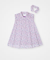 #-87 2way detachable collar liberty print sleeveless shirt (Pink)
