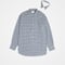 #-34 2way detachable collar gingham check shirt (Black)