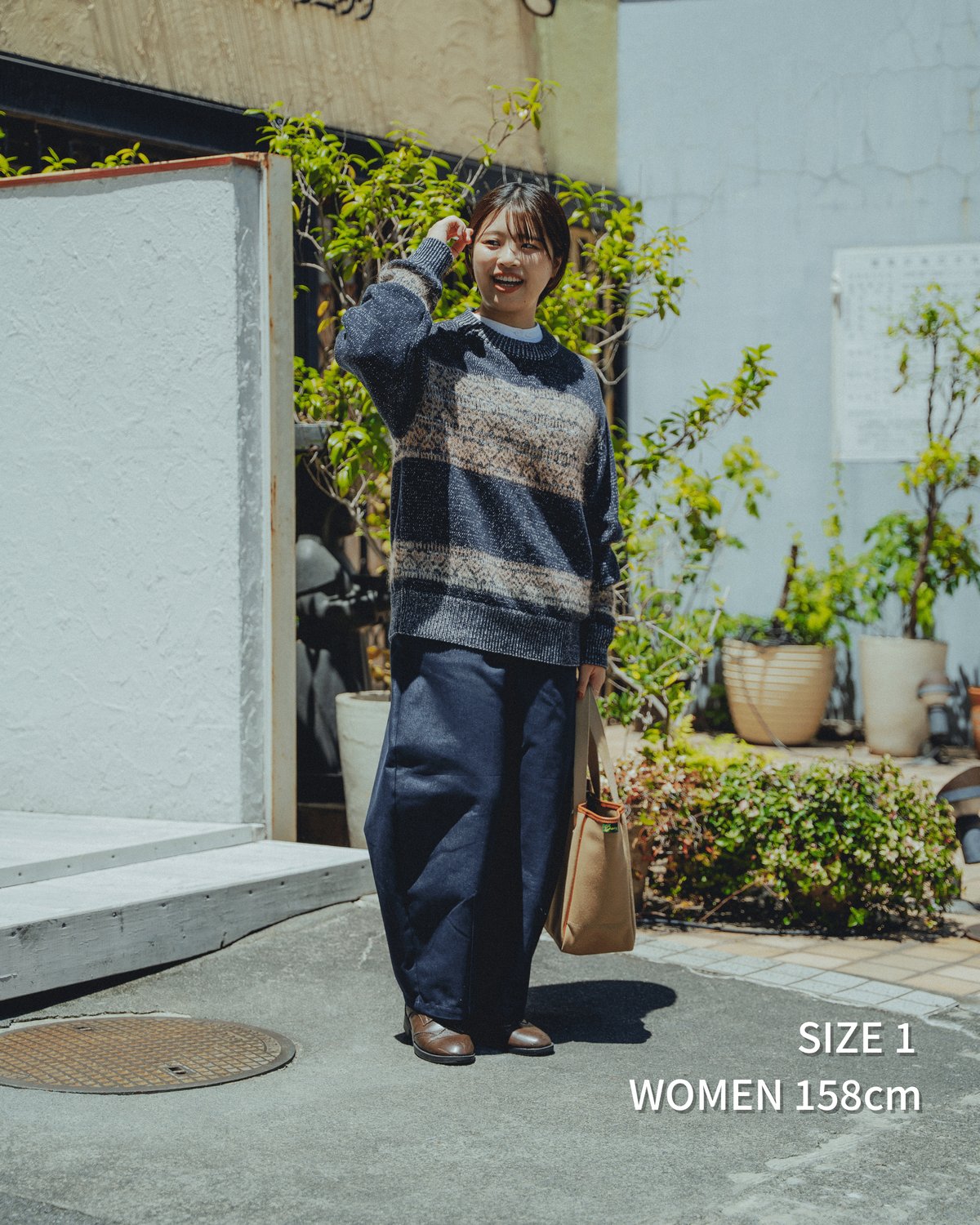 68 Fair isle pattern jacquard knit (Navy) | U