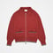 #-77 5G lily cotton knit polo blouson (Burgundy)