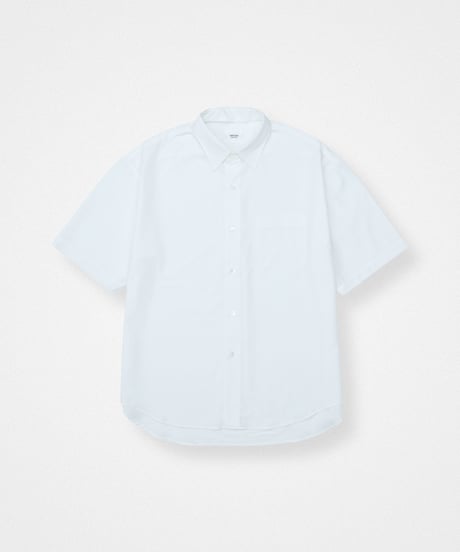 #-60 2way detachable collar short sleeve shirt (White)
