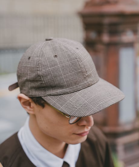 #-13 Gren check wool classic cap