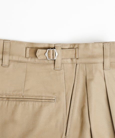 #-24 Ventile gabardine 2tuck straight pants (Beige)