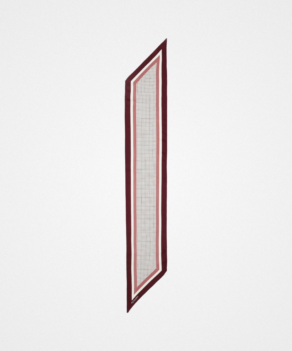 14 Hand print silk scarf (Burgundy) | UNFOLK
