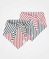 #-86 14G i-plating reversible border triangle scarf