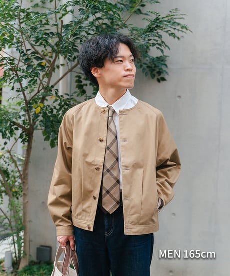 #-26 Reversible silk tie (Beige)