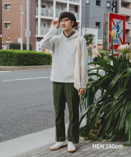 "UNFOLK CLASSIC" Banshu double gauze bias cut hoodie