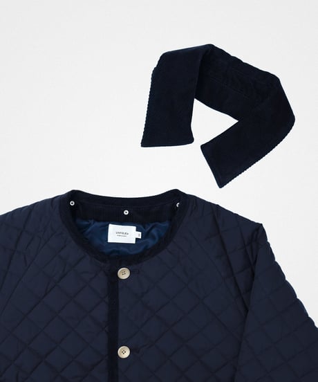#-71 Diamond Quilt 2way blouson (Navy)
