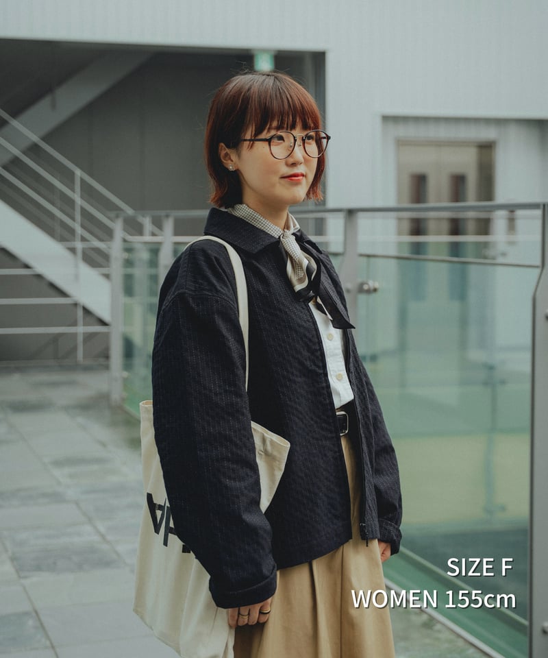 UNFOLK ブルゾン UNFOLK CLASSIC” Enshu wool mix sashiko style b