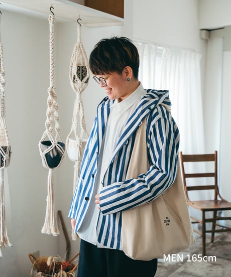 "UNFOLK CLASSIC" Banshu shuttle stripe shirt jacket