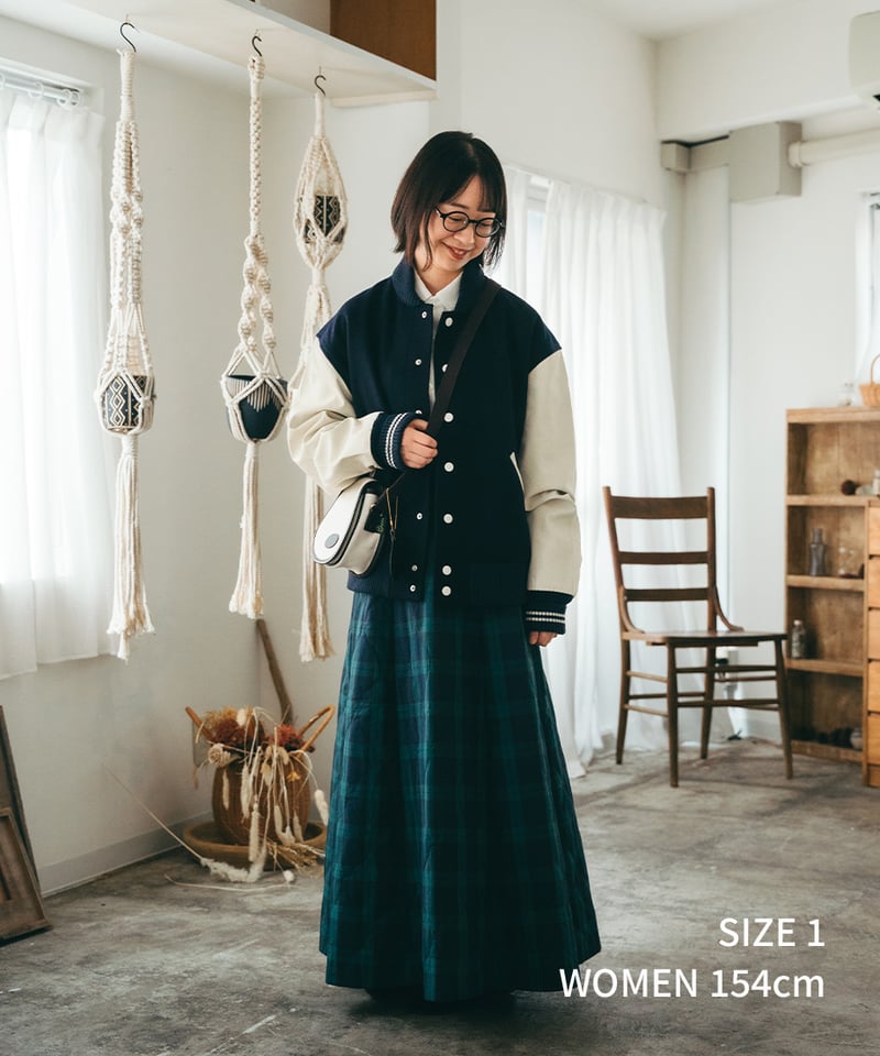 スカート unfolk #-51 EX. Quilting check skirt 51 EX. Quilting check skirt | UNFOLK