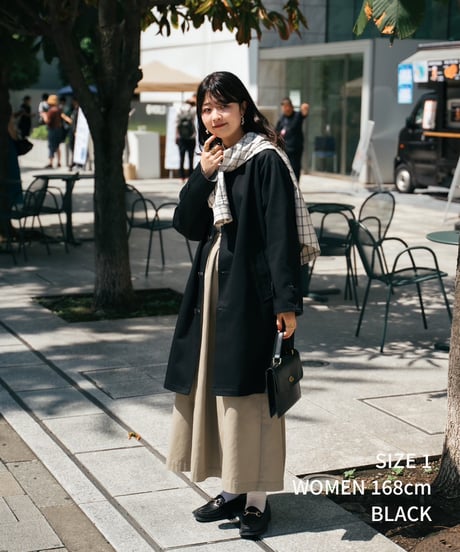 #-27 Reversible nocollar coat (Black)