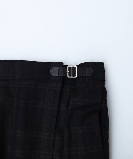 “UNFOLK CLASSIC” Enshu bokujyu coating madras check skirt
