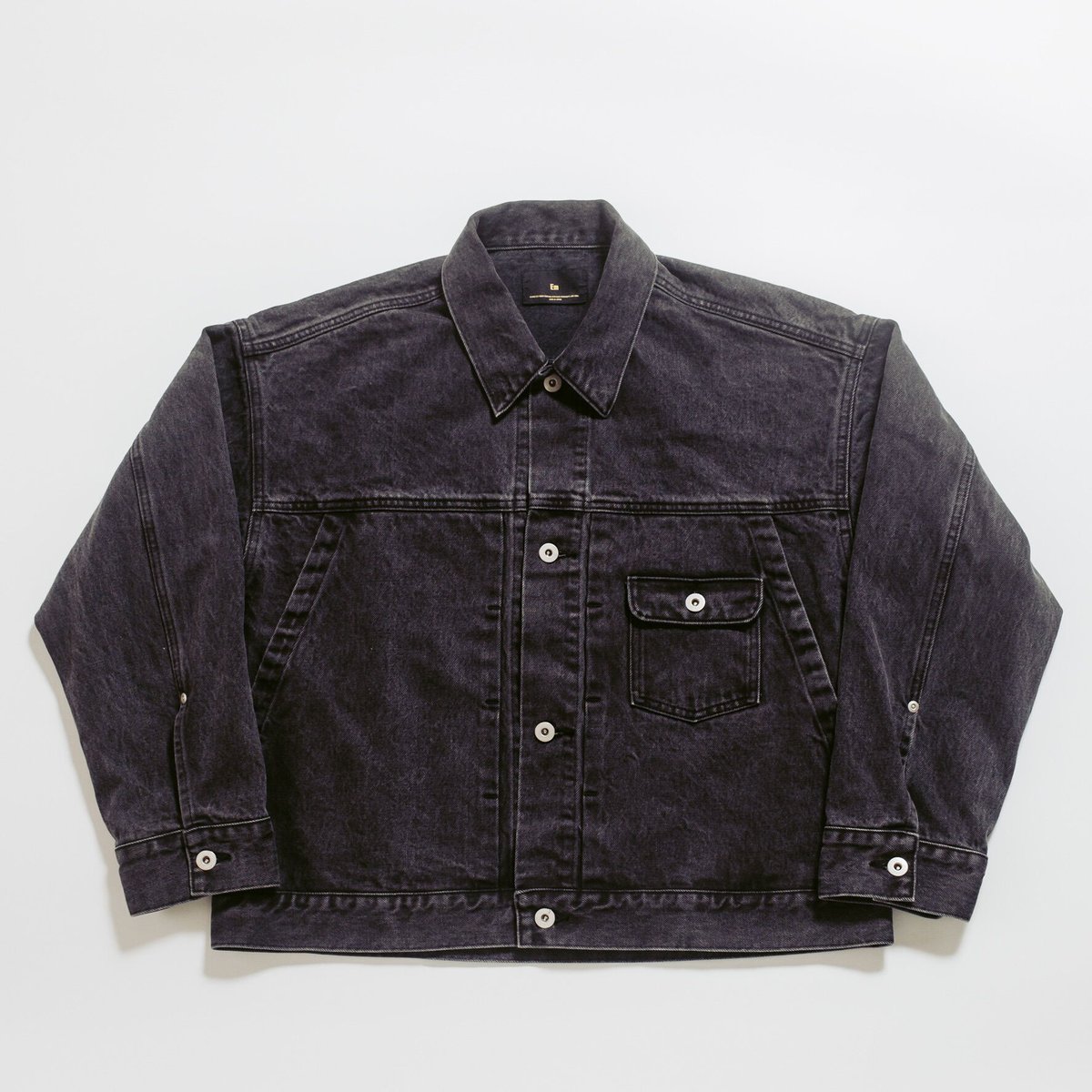 FADE BLACK DENIM JACKET | Em