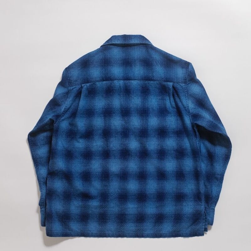 BURTON フード付きチェックシャツ L 青チェック BURTON フード