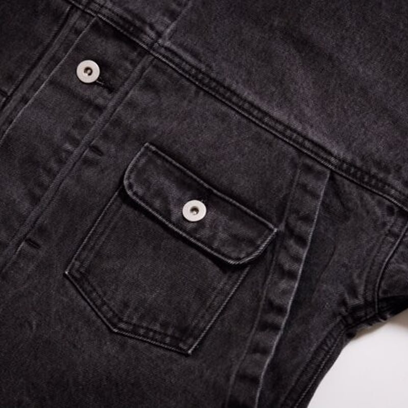 FADE BLACK DENIM JACKET | Em