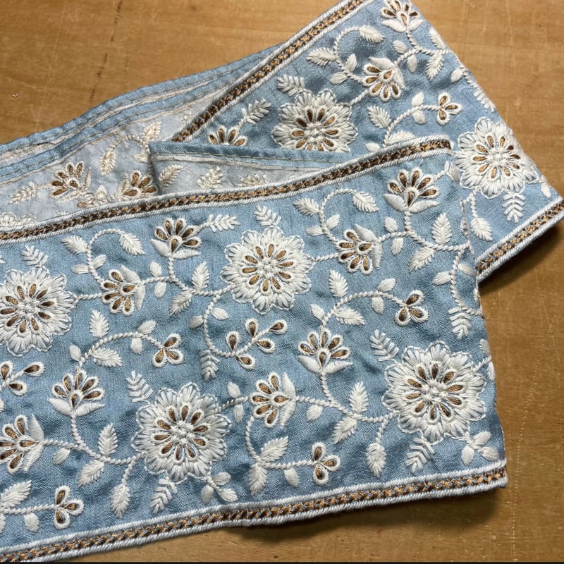 サコッシュ&巾着 2way ショルダーバッグ (インド刺繍ブレード×カモフラ