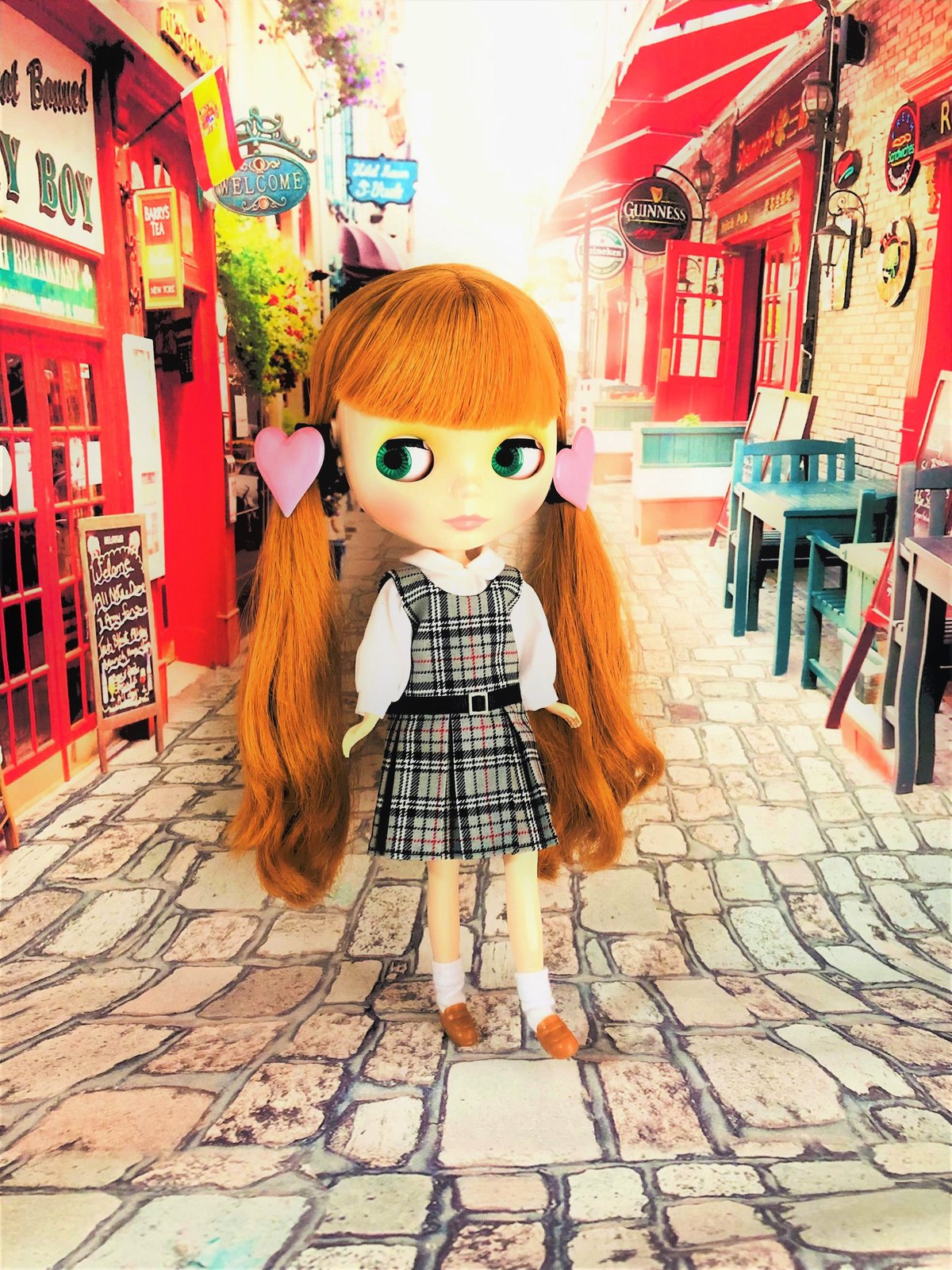 22センチドール☆1/6ドールサイズ☆ピンタックブラウス＆ロー