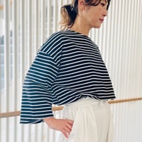 ボーダーハーフスリーブTee