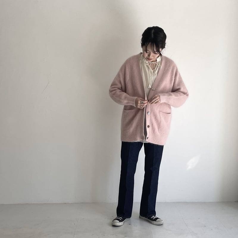 アンゴラ混あぜ編みBIGカーディガン | Hints On Moment Everything アンゴラ混あぜ編みBIGカーディガン | Hints On Moment Everything