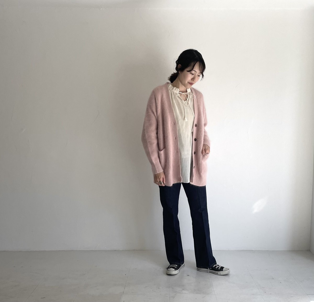 アンゴラ混あぜ編みBIGカーディガン | Hints On Moment Everything アンゴラ混あぜ編みBIGカーディガン | Hints On Moment Everything