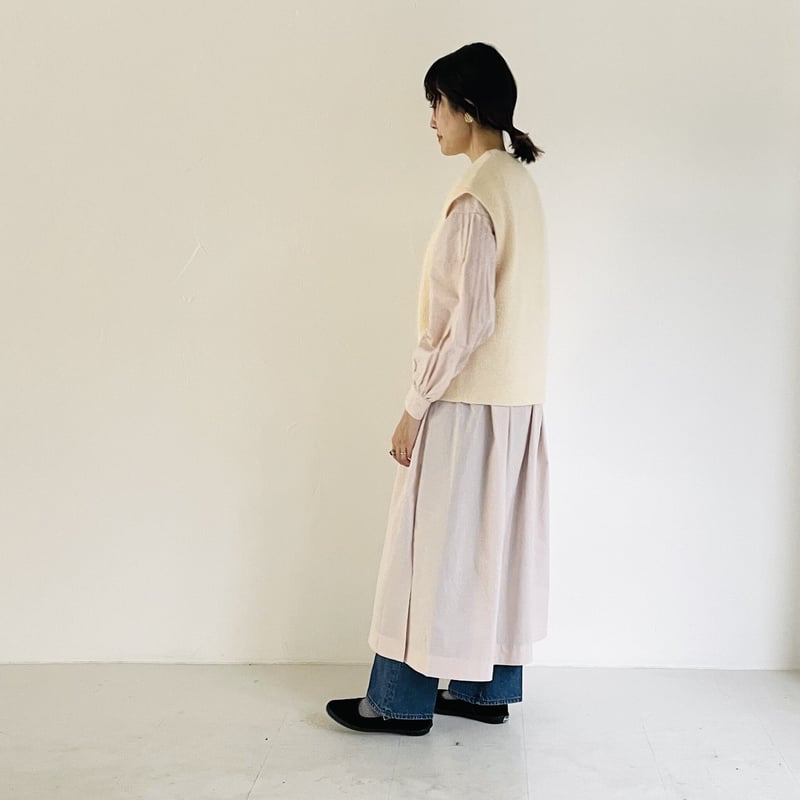 アンゴラ混あぜ編みベスト | Hints On Moment Everything