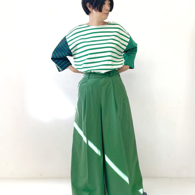 大きいサイズ ICB パッチワークボーダーTシャツ(23区自由区クミキョク) 大きいサイズ ICB パッチワークボーダーTシャツ(23区自由区