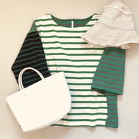 ボーダーMIXパッチワークTee