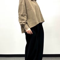 ピグメント染め裏毛プルオーバー