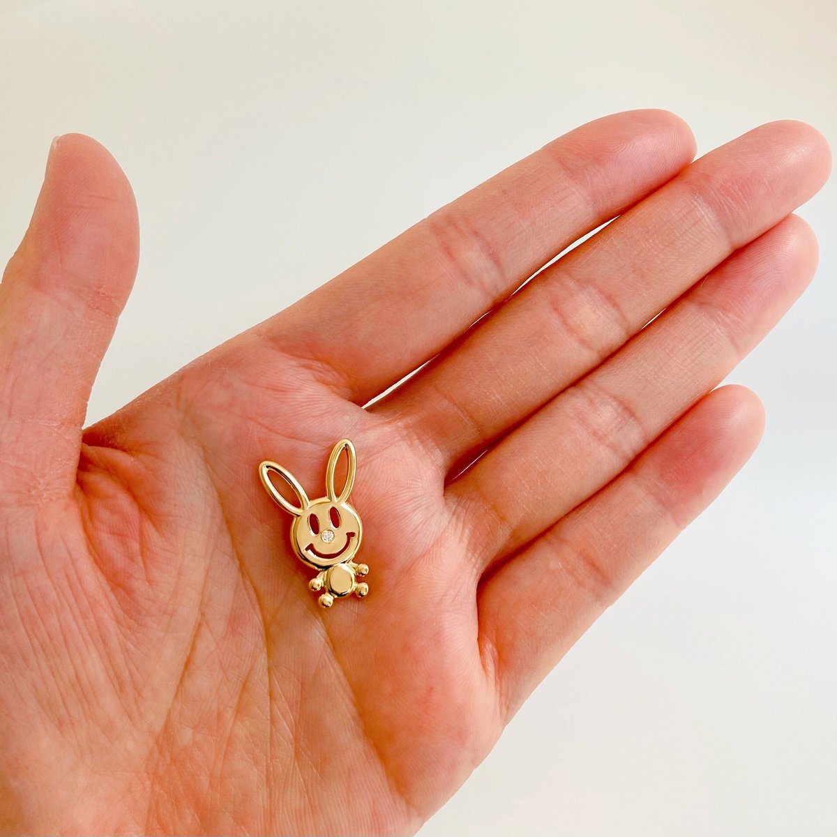 750 18k チャーム　星　2.4g うさぎチャーム(Au750_Yellow, ダイヤモンド) | HAPPY Volt