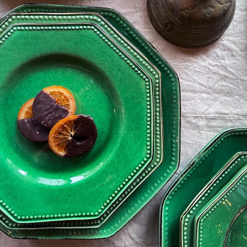 オクトゴナル ラヴィエ フランス 南仏陶器 緑釉 B オクトゴナル ラヴィエ フランス 南仏陶器 緑釉 B オクトゴナル