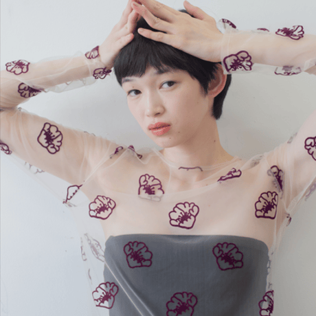tulle top shell flower