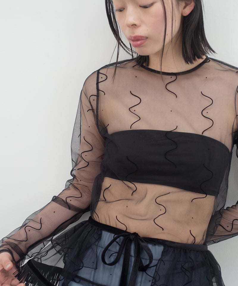 THE TOE Anthirium Tulle Top M チュールトップス THE TOE Anthirium Tulle Top M チュールトップス トップス Anthurium