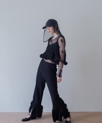 【Re stock】frill wide pants