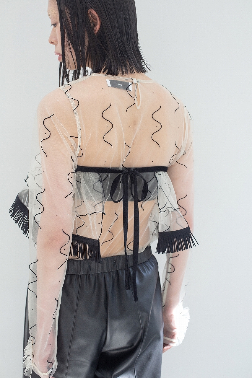 THE TOE Anthirium Tulle Top M チュールトップス THE TOE Anthirium Tulle Top チュールトップス THE TOE Anthirium