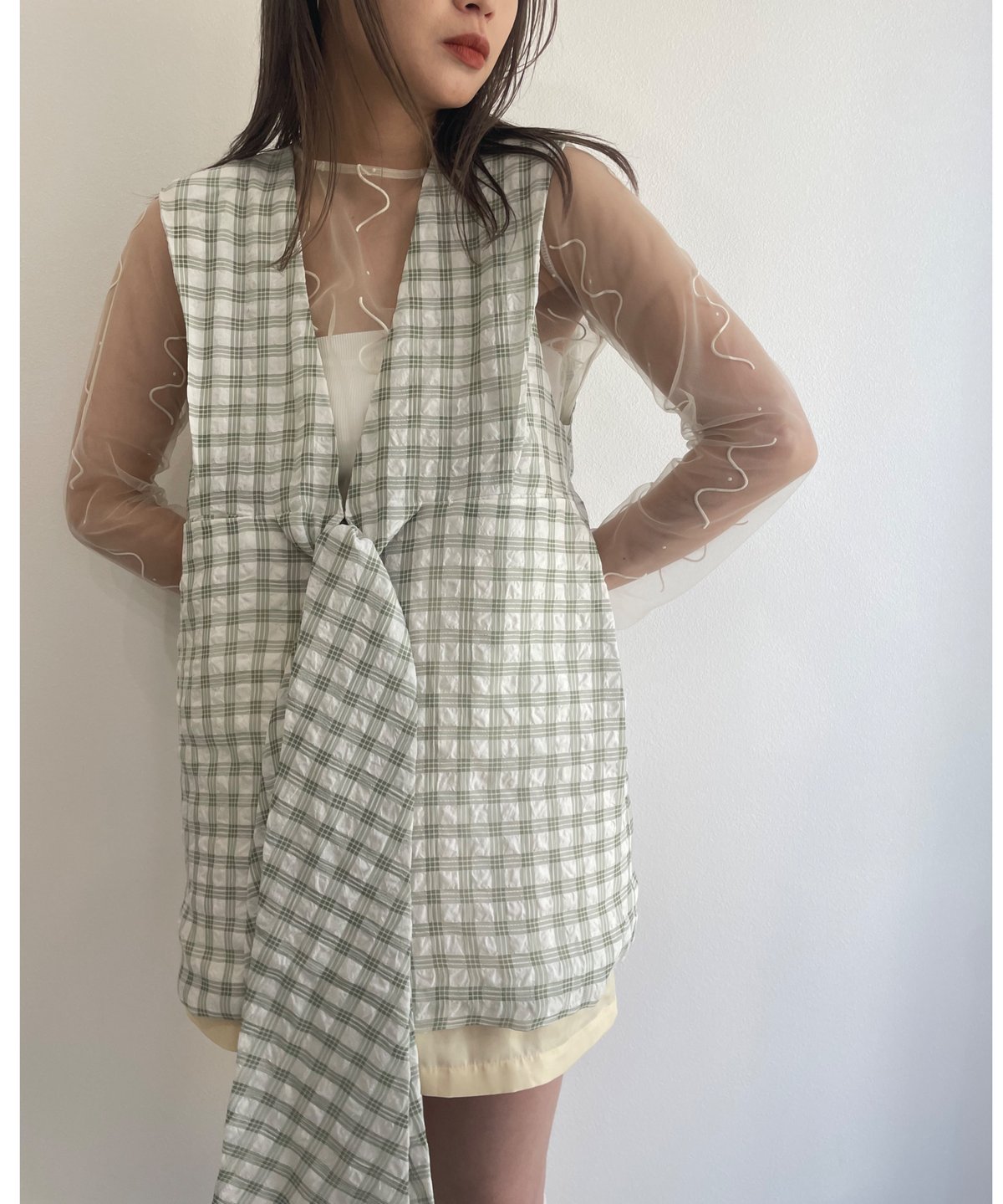 POI ポイ　check tunic dress poi ポィ check tunic dress | PoI