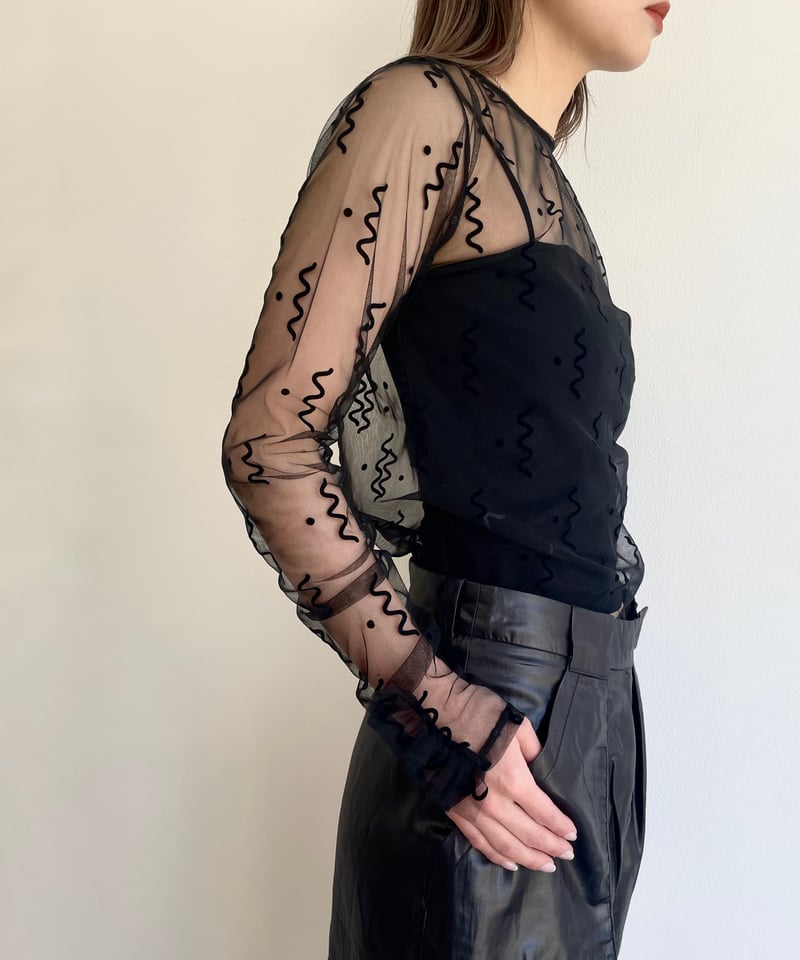 sheer tulle top naminami | PoI