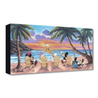 ディズニー公式ファインアート　ミッキー＆フレンズ　"Beautiful Day At The Beach" 　限定版　（額装なし） 【ヨーロッパから正規品・新品をお届け】