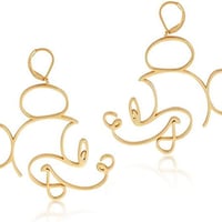 Disney × Couture Kingdom　ミッキーマウスのドロップイヤリング（ゴールドP）【ヨーロッパから正規品・新品をお届け】
