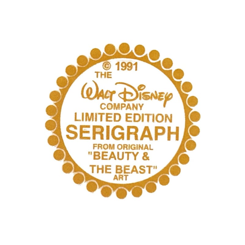 ディズニー 公式セリグラフセル 美女と野獣 限定版【ヨーロッパから