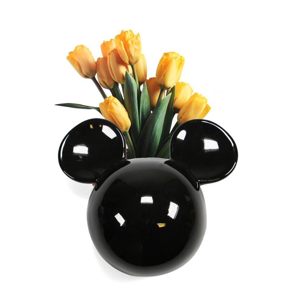 ミッキーマウス 花瓶 ガラス製　限定品 ディズニーランド ガラスの靴 ミッキーマウス 壺 花瓶 - メルカリ