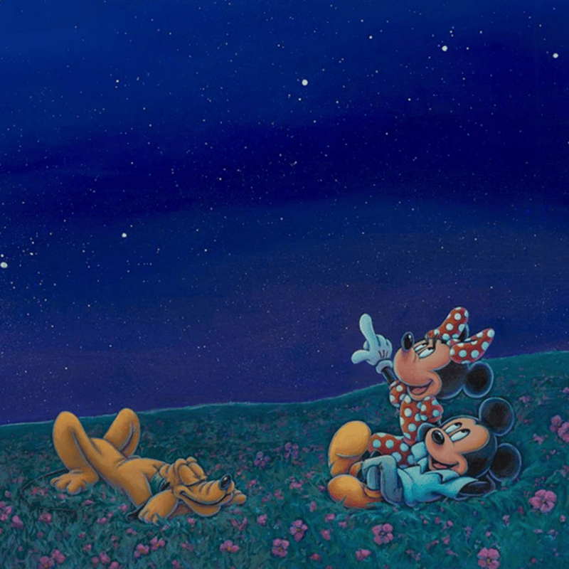 ディズニー公式ファインアート ミッキー&ミニー 