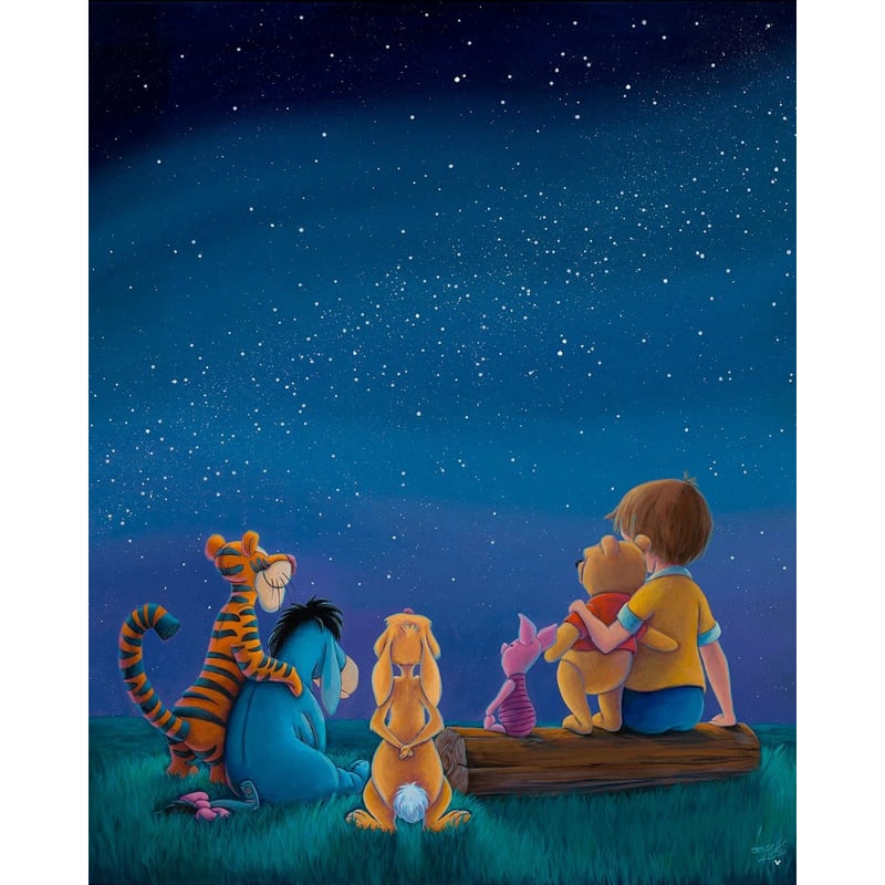 くまのプーさん星空絵画