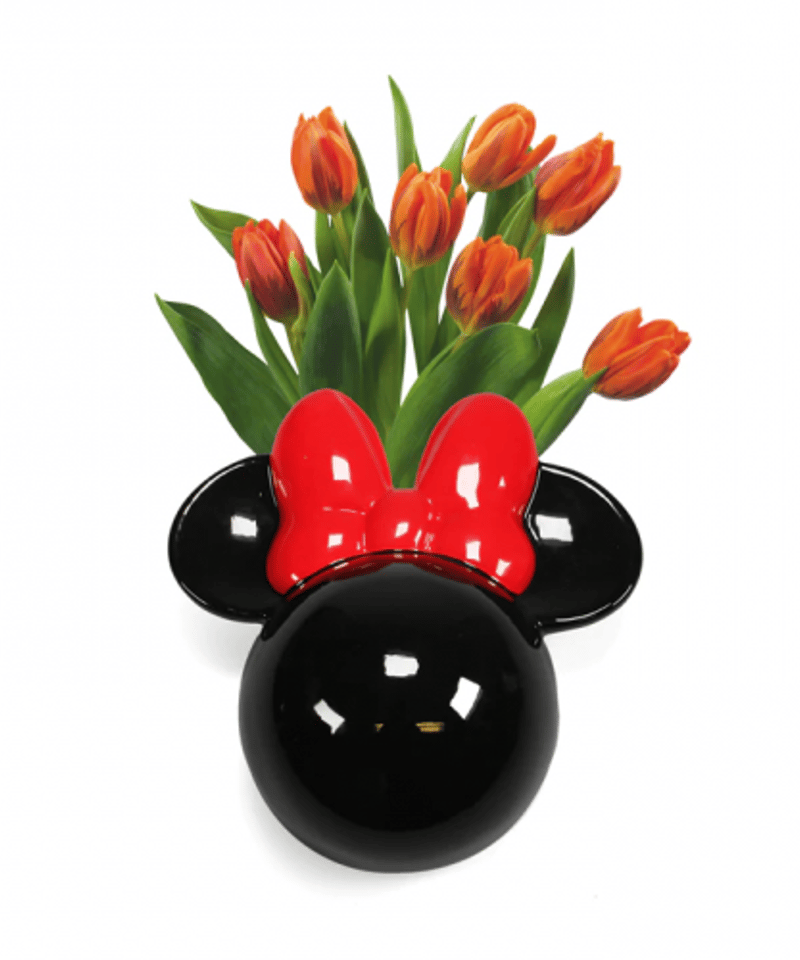 ディズニー ミニーマウスの花瓶(壁掛け用) 【ヨーロッパから正規の新品 