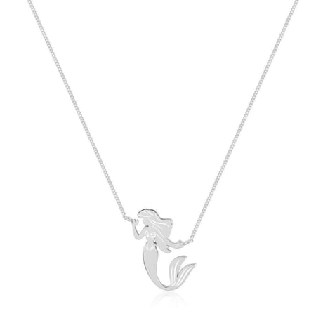 Disney × Couture Kingdom　リトル・マーメイド　アリエルのシルエットのネックレス(シルバー)　【ヨーロッパから正規品・新品をお届け】