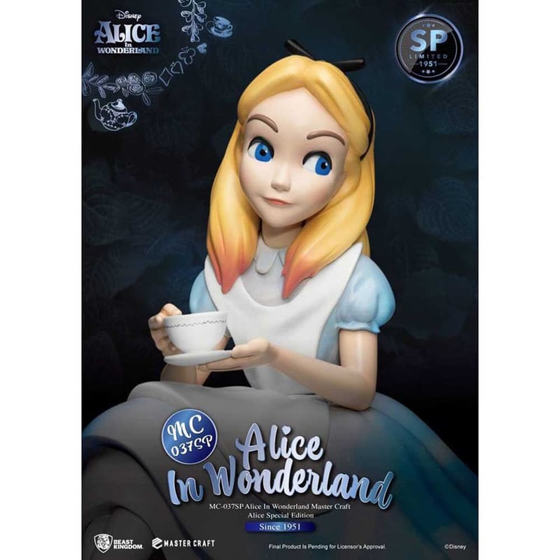 ディズニー ふしぎの国のアリス 大型精巧フィギュア限定版 高さ約36cm