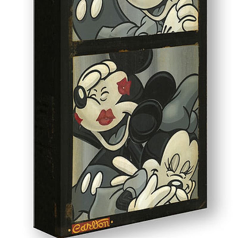 ディズニー公式ファインアート 「Photo Booth Kiss」　日本未発売品 即日発送も可】ディズニー公式ファインアート 