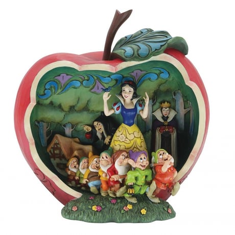 ディズニー　白雪姫のフィギュリン(高さ約20cm彫像)　"Apple Scene"【ヨーロッパから新品・正規品をお届け】