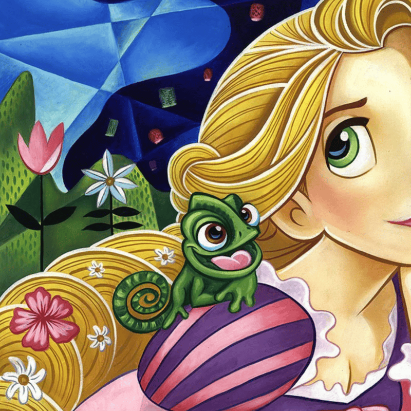 ディズニー公式ファインアート 塔の上のラプンツェル 